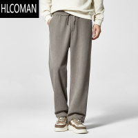 HLCOMAN[加绒]男装宽松直筒休闲男裤2024新款加厚p暖裤子男