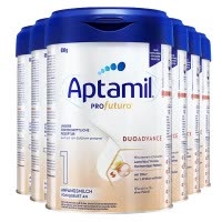 爱他美(Aptamil)白金德文版HMO 婴儿配方奶粉1段 (0-6个月) 800g 德爱白金 * 6罐装