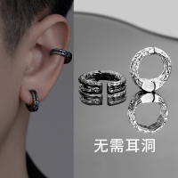 无耳洞耳夹男单只中国风复古金箍棒耳环个性潮流无痛耳钉女耳骨夹