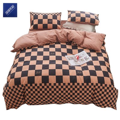 安居先森卡帝亚活性精梳棉印花双人床四件套活性印染C1647