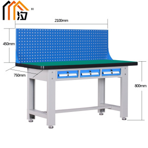 汐重型钳工操作台 工具桌210cm张