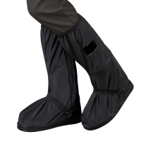 敏胤 MY-3007高帮(筒高约42cm)乳胶雨套靴防水鞋套男女通用 黑色 M(38-39码)