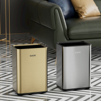 GAOK德国厨房不锈钢无盖垃圾桶办公室卫生间酒店房间厨房客厅窄型