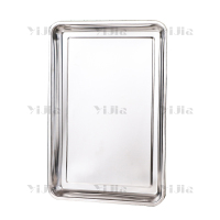 翌嘉YJ40625017 304不锈钢方盘蒸饭盘食堂托盘蒸饭柜烤箱面包馒头盘商用托盘 600*400*48