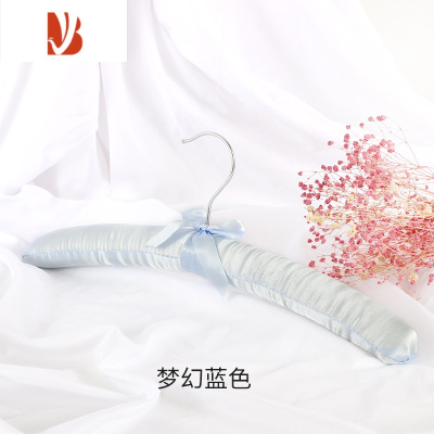 三维工匠软海绵布艺衣架防滑家用挂衣防肩角防变形棉衣撑包绸布服装店