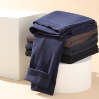 男士护膝羊毛蚕丝保暖裤温变护腰内穿贴身打底裤男款加肥加大秋裤