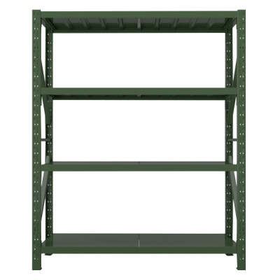 帅畅消防铁锹镐农具摆放架安保装备器材存放架绿色货架1.5米货架中型-主架