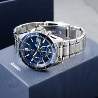 卡西欧旗舰店手表男正品Edifice限量商务休闲黑暗之心蓝宝石镜面皮/钢带日韩石英表 男 男士表EFS-S510