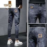 YANXU牛仔裤男士潮牌韩版潮流弹力修身小脚2023年新款长裤子男