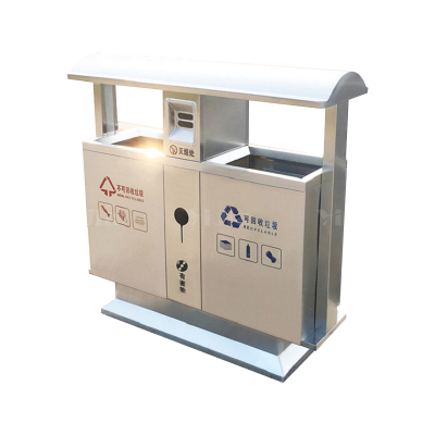 翌嘉YJ4070403 不锈钢分类垃圾箱公共场合环卫果皮箱户外垃圾桶 304不锈钢