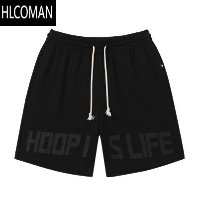 HLCOMAN美式休闲运动短裤男新款透气篮球训练四分裤子暗语