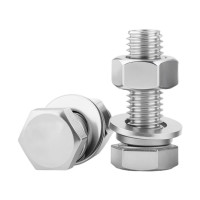 中锦科技304外六角螺丝螺母套装 (4.8级)M12*30[杆+母+平弹垫]套