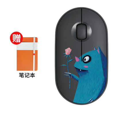罗技（Logitech）无线鼠标蓝牙静音鼠标Pebble鹅卵石黑双模苹果MAC笔记本鼠标Pebble鼠标
