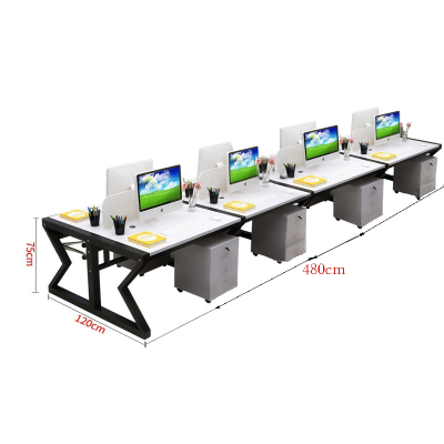 三金鑫 办公桌简约现代职员办公桌椅组合办公家具财务员工桌屏风隔断卡座办公桌