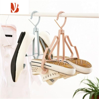 三维工匠晒鞋架创意防风双钩阳台多用挂鞋子的衣架挂钩晾鞋架子晾晒架收纳