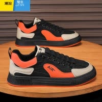 聚范男鞋2024春季网红新款透气一脚蹬厨房工作鞋上班夏季帆布板鞋