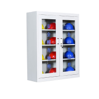 锦北 安全帽存放柜工地车间头盔摆放柜工厂安全帽放置柜 灰白16顶