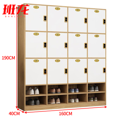 班龙更衣柜12门感应锁台