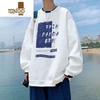 YANXU假圆领套头卫衣男款2023新款宽松百搭无帽外套