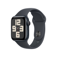 MXEY3CH/B Apple Watch SE GPS 40 毫米午夜色铝金属表壳 午夜色运动型表带-M/L