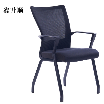 鑫升顺弓形会议椅四脚办公椅透气网布椅子简约靠背职员椅家用电脑椅