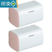 敬平卫生间纸巾盒创意免打孔卷纸架置物壁挂卫生纸厕纸浴室防水抽纸盒 温馨粉[两个装]
