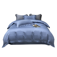 安居先森ANJU250512 100支高支新疆长绒棉埋绳四件套(计价单位:套)深邃蓝色