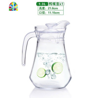 凉水壶玻璃大容量水壶可高温水杯玻璃啤酒杯喝杯子套装家用冷水壶 FENGHOU 6支钻石把杯