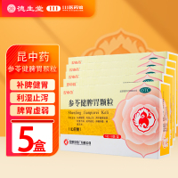 [5盒]昆中参苓健脾胃颗粒5g*8袋/盒*5盒补脾健胃利湿止泻脾胃虚弱饮食不消