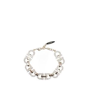 Salvatore Ferragamo女款黄铜玻璃手链时尚饰品 银色