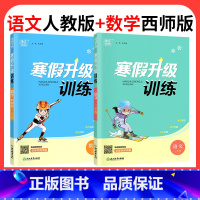 ❤❤[2本]语文人教版+数学西师版 小学三年级 [正版]2024寒假升级训练一二三年级四年级五年级六年级上册下册语文数学