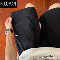 HLCOMAN短裤夏季青少年薄款2025美式五分裤潮牌宽松冰丝速干休闲男士沙滩