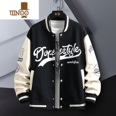 YANXU棒球服外套男13岁15青少年高中初中学生14帅气潮牌大童夹克