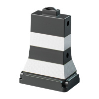 臻远ZY5072432雪糕桶堆叠式水马隔离墩防撞反光警示方墩道路安全防护路锥 PE黑体白膜