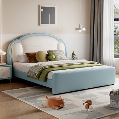 儿童床实木公主床女孩卡通轻奢帕纳皮床主次卧