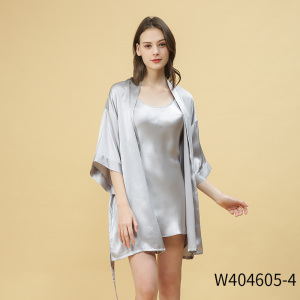 美帮汇真丝睡裙春夏吊带女真丝睡衣桑蚕丝睡袍丝绸舒适两件套
