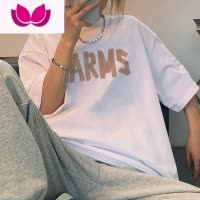 七斓白色短袖t恤女2023年新款夏季oversize美式复古宽松韩版上衣