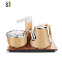 全自动上水壶电热烧水壶抽水茶台一体家用泡茶具器专用电磁炉套装 FENGHOU 黑色