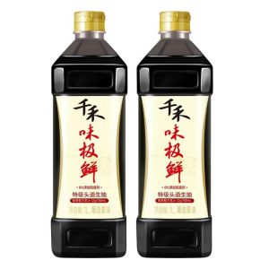 千禾味极鲜酱油特级生抽零添加防腐剂1L大瓶装