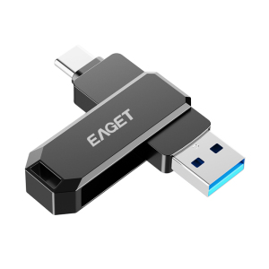 忆捷(Eaget)CF66 手机U盘Type-C USB3.2 双接口手机电脑多用旋转金属优盘256GB