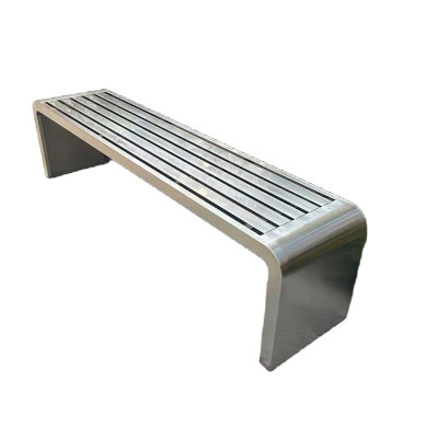 晋舰 公园椅室外简约排椅不锈钢椅子广场休闲椅园林座椅 150全不锈钢