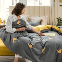 美帮汇60支长绒棉四件套全棉1.8米床上用品全棉北欧风床单被套款