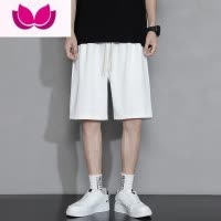七斓纯色短裤男夏季ins潮流宽松百搭休闲运动薄款五分裤大码港风裤子A