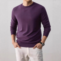 秋冬新款针织衫男圆领毛衣宽松大码圆领毛衣打底针织衫男