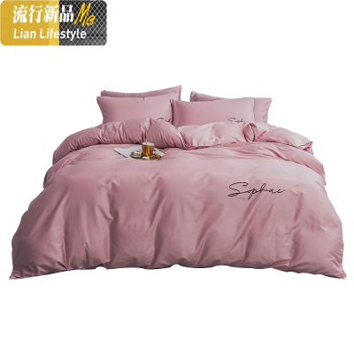 棉棉60支长绒棉四件套床单被套网红款北欧风简约床上用品 三维工匠