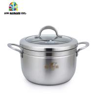 正304不锈钢蒸锅复底加厚蒸笼汤锅煤气电磁炉锅具22-26CM FENGHOU 22cm