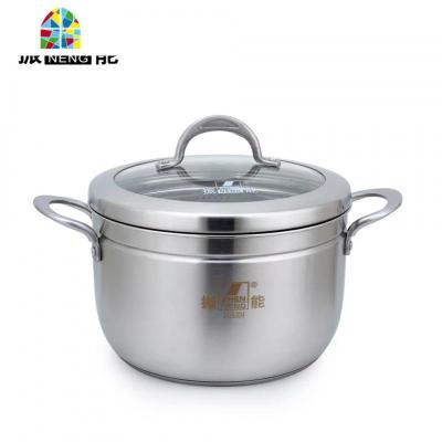 正304不锈钢蒸锅复底加厚蒸笼汤锅煤气电磁炉锅具22-26CM FENGHOU 22cm