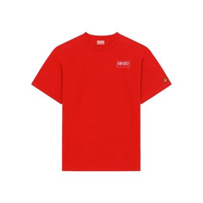 高田贤三(Kenzo)女运动T恤短袖圆领徽标标志休闲百搭中红色潮牌套