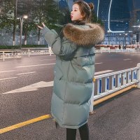 冬季外套2025新款宽松棉衣女中长款加厚学生羽绒棉服韩版过膝棉袄