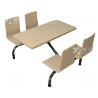臻远 ZY4040814 连体餐桌椅组合食堂员工餐厅四人位连体餐桌